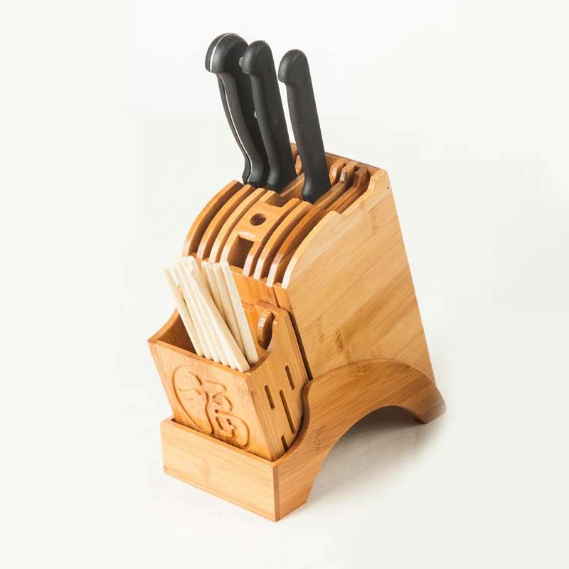 

Multifunctional Knife Holder Natural Bamboo Kitchen Supplies Knife Storage Bamboo Holders Chef Knife Block Universal Knife