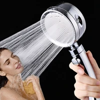 5 modes adjustable shower head 360 degree rotatable handheld showerhead with the stop button high pressure saving water jets