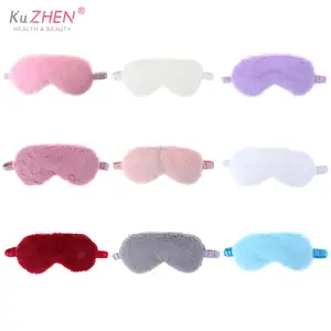 Маска для глаз из мягкого плюша, шелковая, с рисунком облака, кролика