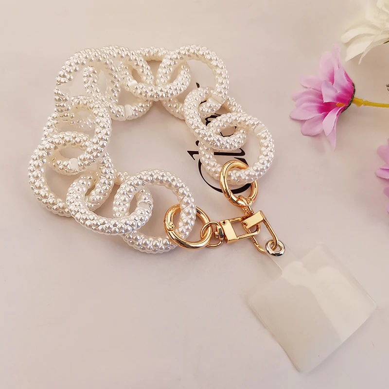 

strap mobile phone shell universal patch anti-lost lanyards Mobile phone lanyard women's high-end portable chain ring handmade