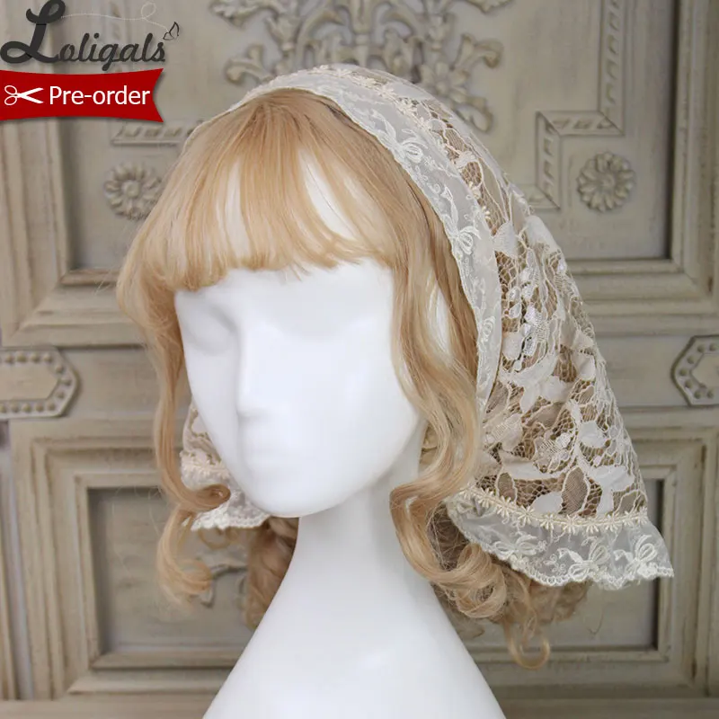 

Kitten & Flowers ~ Sweet Lace Head Scarves by Alice Girl ~ Pre-order