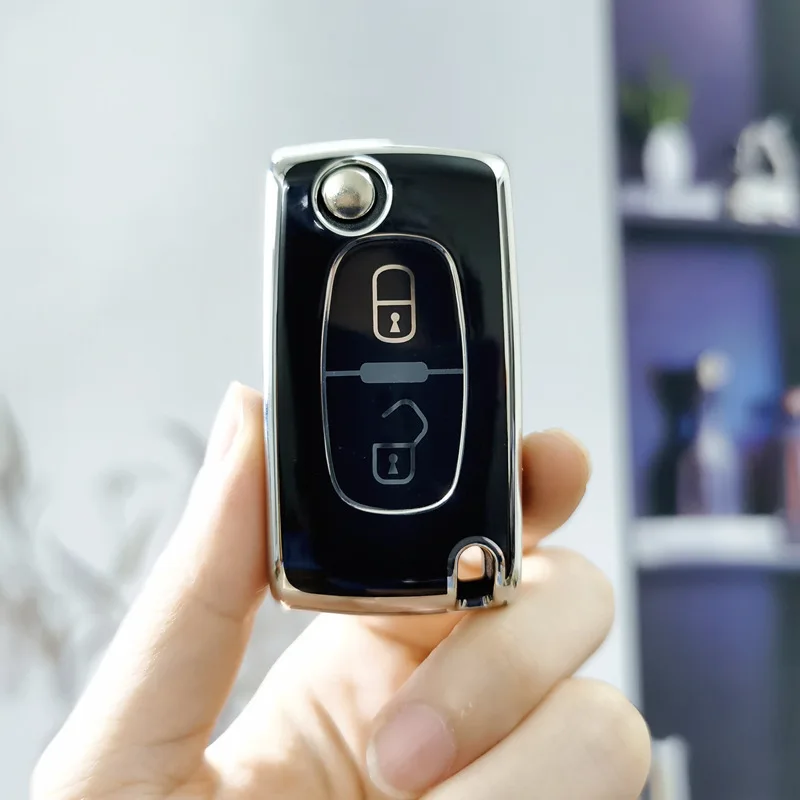 

Soft TPU 2 3 Buttons Car Remote Key Case Cover Shell For Peugeot 107 207 307 307S 308 407 607 For Citroen C2 C3 C4 C5 C6 C8