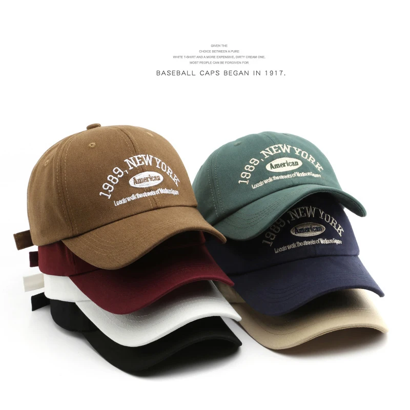

SLECKTON Cotton Baseball Cap for Women and Men Fashion Embroidery "1989 New York" Dad Hats Summer Sun Caps Snapback Hat Unisex