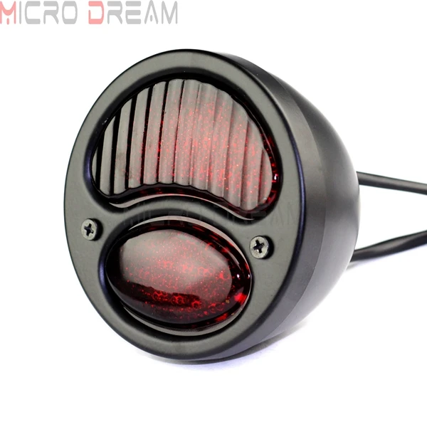 Задний фонарь для мотоцикла, 12 В, для Harley Chopper Cafe Racer Scrambler Custom, задний фонарь с Стоп-сигналом, хромированный