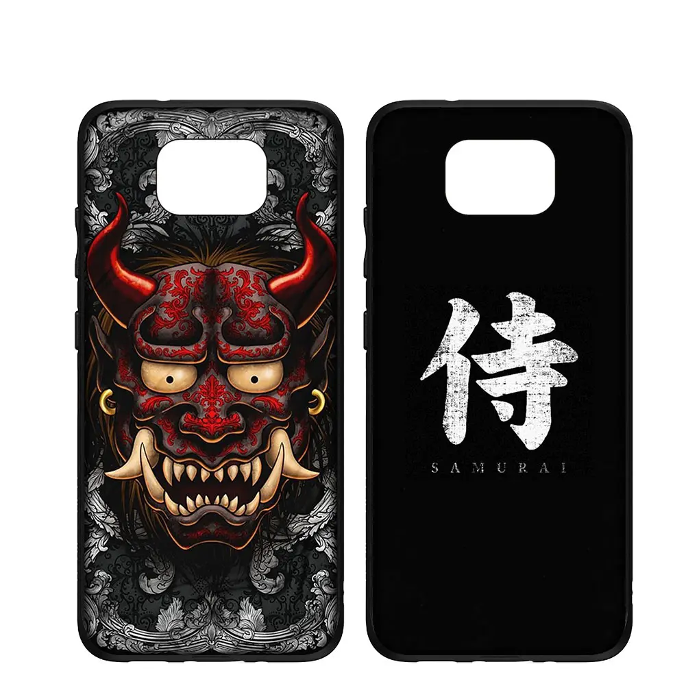 Японские чехлы с черепом Samurai для VIVO Y11 Y12 Y15 Y17 Y20 Y21 Y33S Y31 Y52S Y51 Y53 Y70 Y74S Y76 Y75 T1