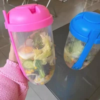 1000ml breakfast vegetable salad cup with spoon and lid yogurt bottle portable low fat weight loss healthy slimming cup