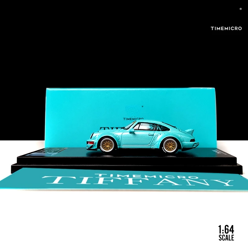 

Модель автомобиля RWB964, модель автомобиля Tiffany Blue TM 1:64, Модифицированная, с широким кузовом Porsche RWB993, модель автомобиля с орнаментом, коллекци...