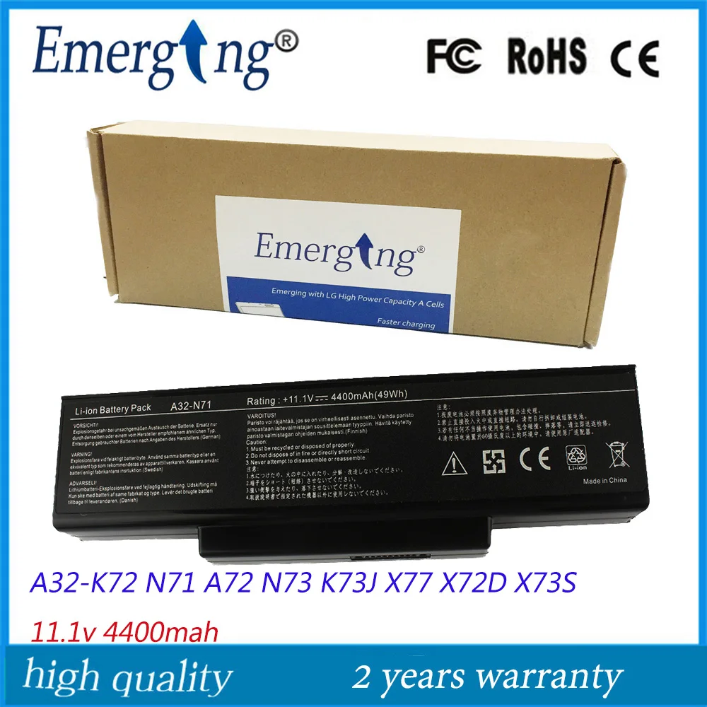 Новинка 11,1 В, Аккумулятор для ноутбука ASUS N71 A72 N73 K73J X77 X72D