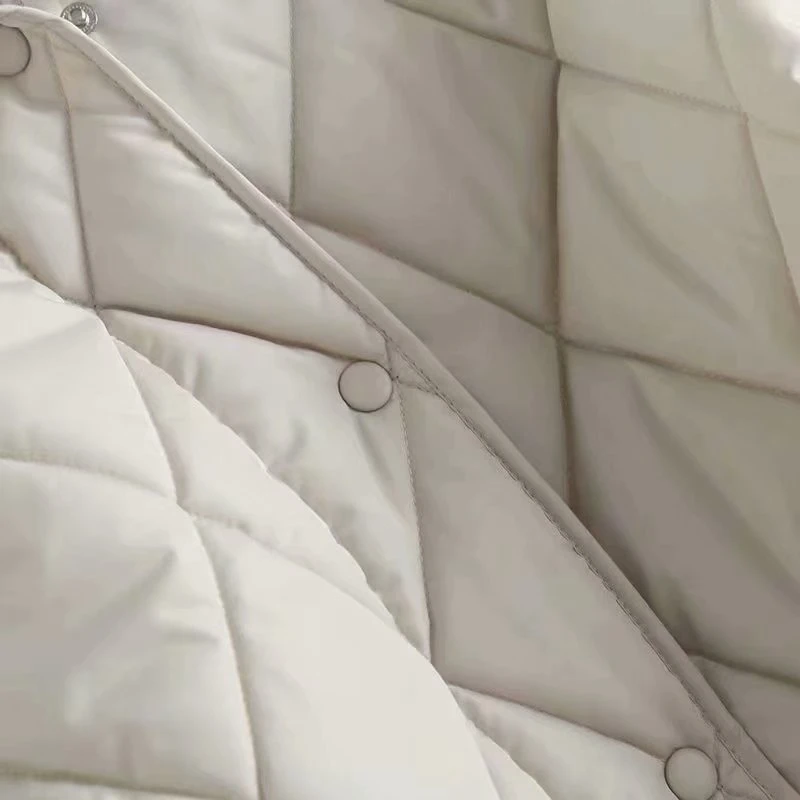 2022 Autumn Winter Women Chic Beige Oversize Long Hood Parkas Long Sleeve Buttons Pockets Female Warm Coat