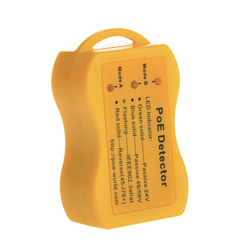 No battery Keychain Size PoE Detector with RJ-45 Connector PoE Tester LED Display passive /802.3af/at; 24v/48v/56v