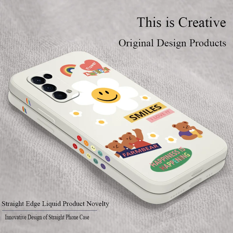 

Colorful Bear Case For Realme 6 6i 7 7i 7 8 Pro C12 C15 C25 C25S C20 C11 C1 F9 F9 F17 F19 F19 Pro Reno5 Soft Phone Cover Case
