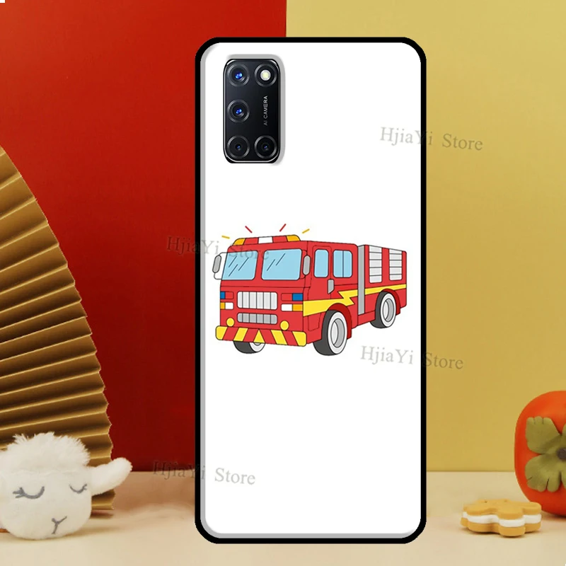 Пожарная машина для OPPO A74 A94 A54 A53 A57 S A5 A9 A15 A52 A72 A17 A77 A78 A91 A93 A16 A76 A96 Coque