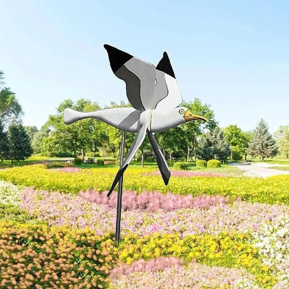 

Cute Seagul Whirligig Windmill Ornaments Flying Bird Series Windmill Wind Grinders For Garden Decor Stakes Wind Spinners De W2k6