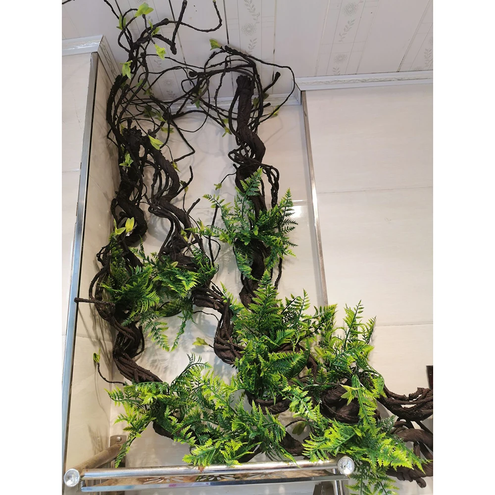 Искусственная лоза искусственные зеленые листья 1 75 м имитация розы из ротанга