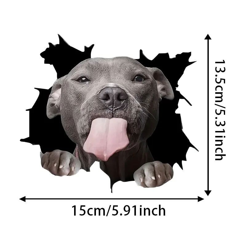 

Водонепроницаемая Наклейка Fun Pitbull 15x13,5 См С 3D-эффектом Для Окон И Бамперов Автомобиля