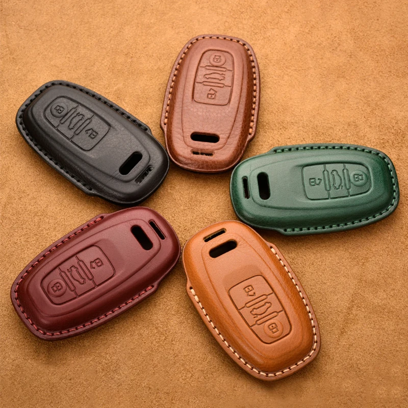 

Кожаный Автомобильный Брелок для Audi A1 A3 A4 A5 A6 A7 A8 Q3 Q5 Q7 S4 S5 S6 S7 S8 R8 TT