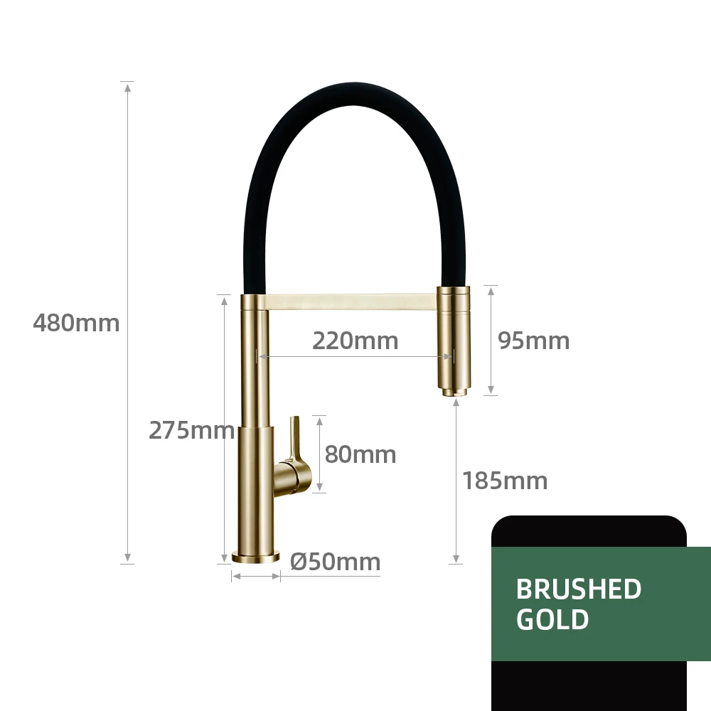 

Смеситель для кухни, матовый золотой кран для раковины, смеситель на 360 градусов, кран для горячей и холодной воды, Твердый латунный кран