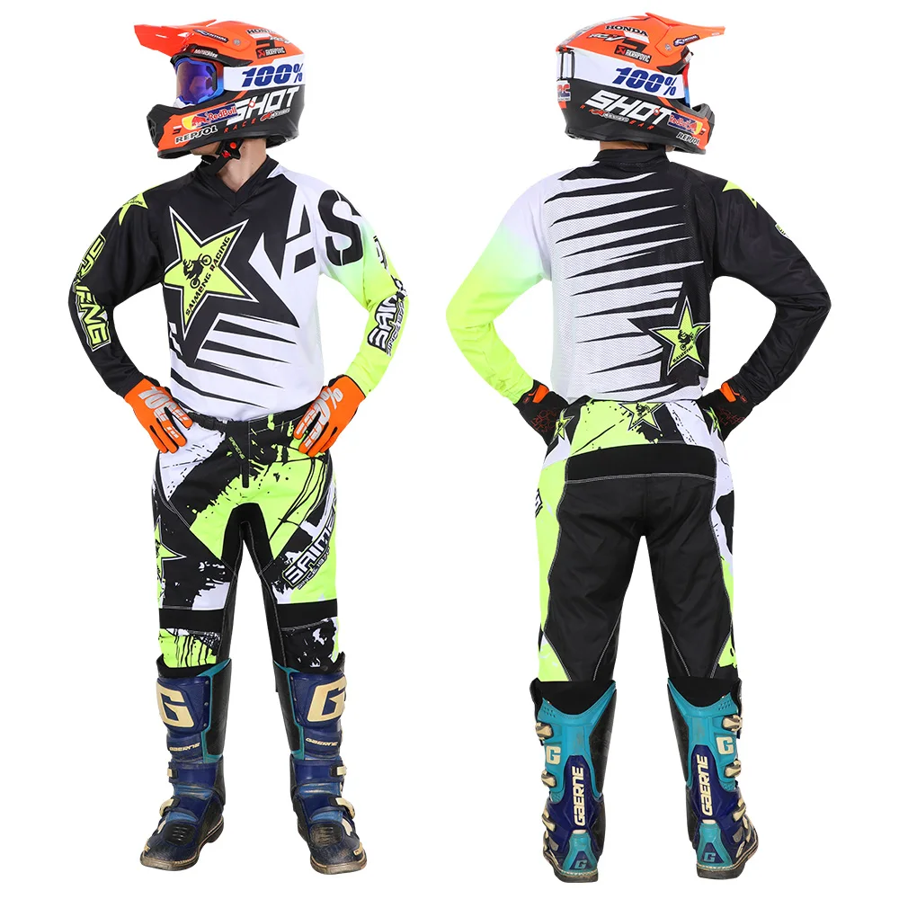 

НОВЫЙ комплект снаряжения для мотокросса SAIMENG RACING 2022, трикотажные штаны mx, одежда для мотоцикла, гоночный костюм для гонок на авто mtb, внедорожное оборудование