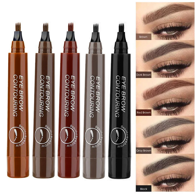 Long Lasting Brown Liquid Eyebrow Pen Eye Cosmetics Women Beauty Makeup