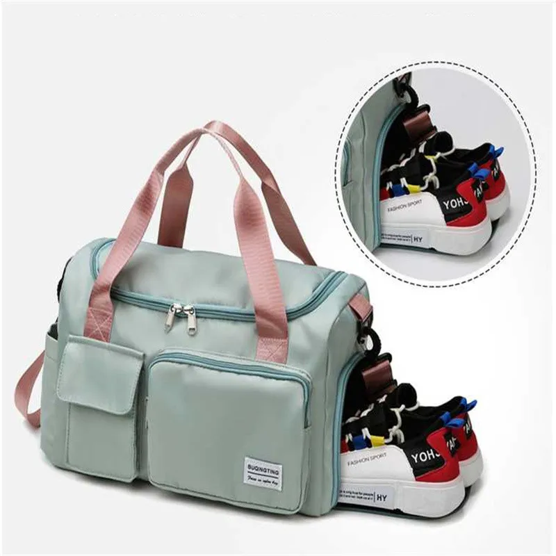 Women Sports Gym Bag Travel Dry Wet Bag Handbag Multifunction Swimming Shoulder Messenger Weekend Fitness Training Bag