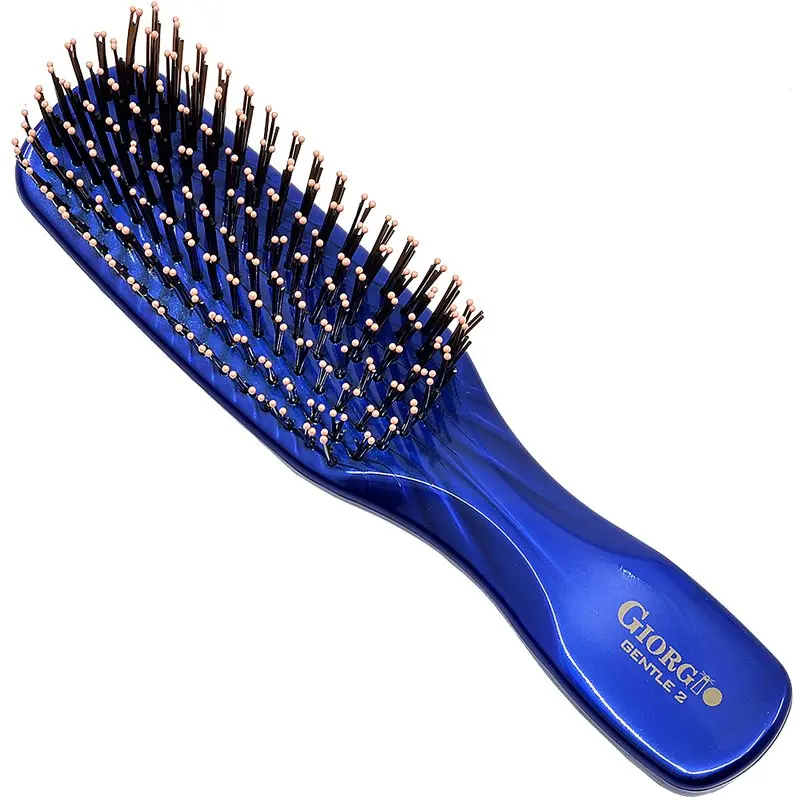 

Gentle 6.5" Nylon Bristle Scalp Sensitive Travel Size Hair Brush