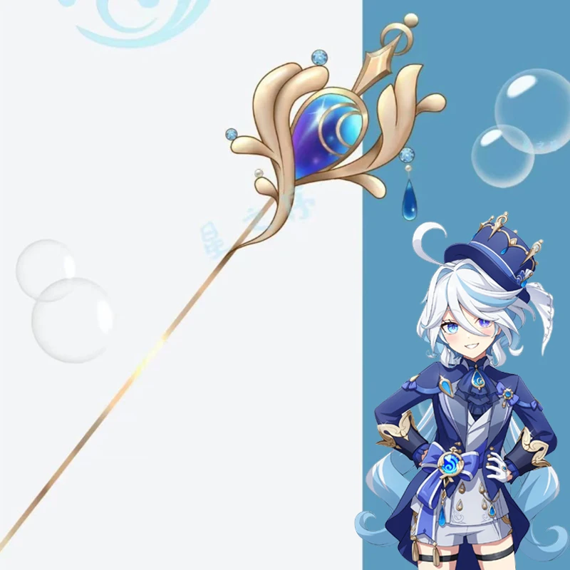 Game Genshin Impact Furina Focalors Cosplay Headwear Alloy Hairpin Hair Clasp Hair Stick Hairclip Women Jewelry Accessories Gift