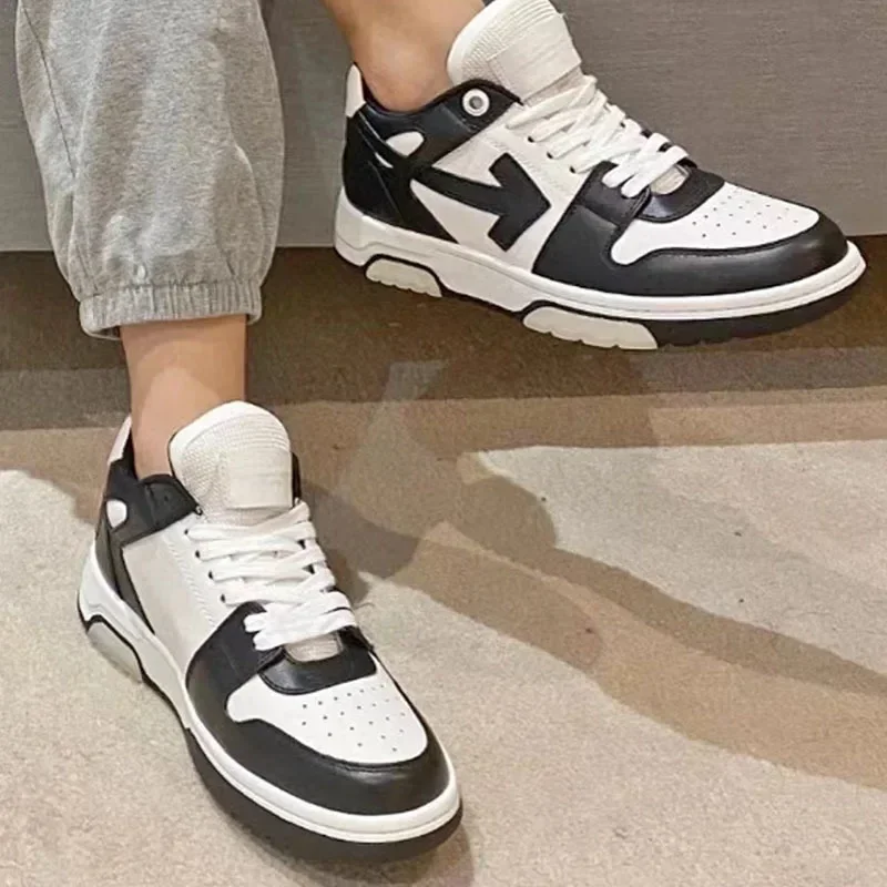 

New trend OW arrow off board shoes black and white panda men dunk sports tide couples casual men and women