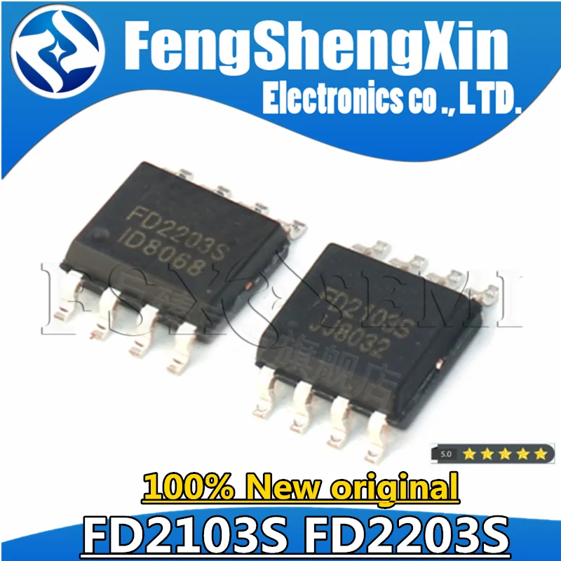 

10pcs FD2103S FD2103 SOP8 FD2203S FD2203 Half bridge gate driver chip