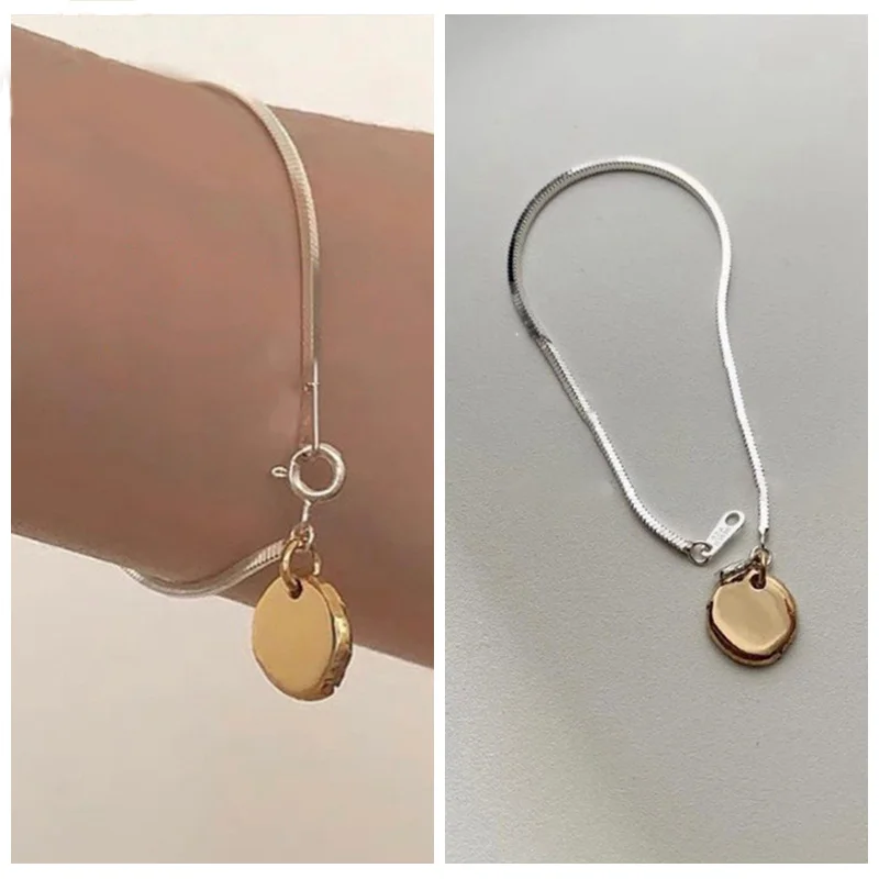 

Hip Pop Simple Round Chain Bracelets Bangle For Women Girls New Fashion Trendy Jewelry Friend Gift Party Mujer