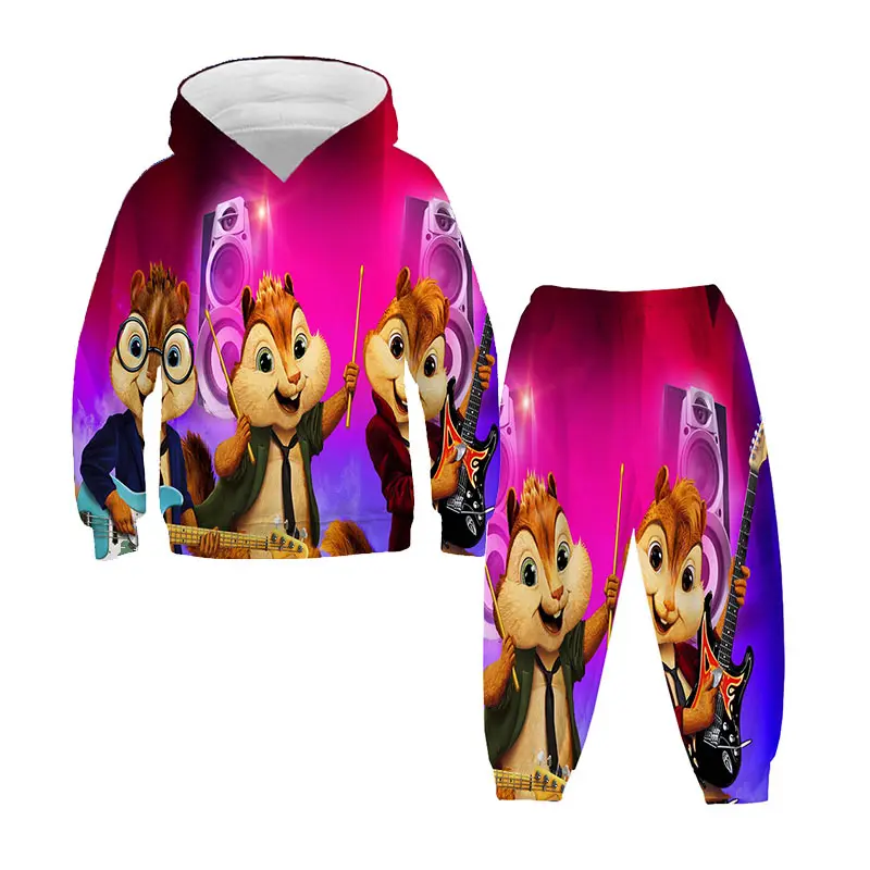 

Autumn and Winter Children's Suit, 2-piece Suit, Hoodie, Cartoon, Casual Sweatpants, Men's Suit,100CM-160CM
