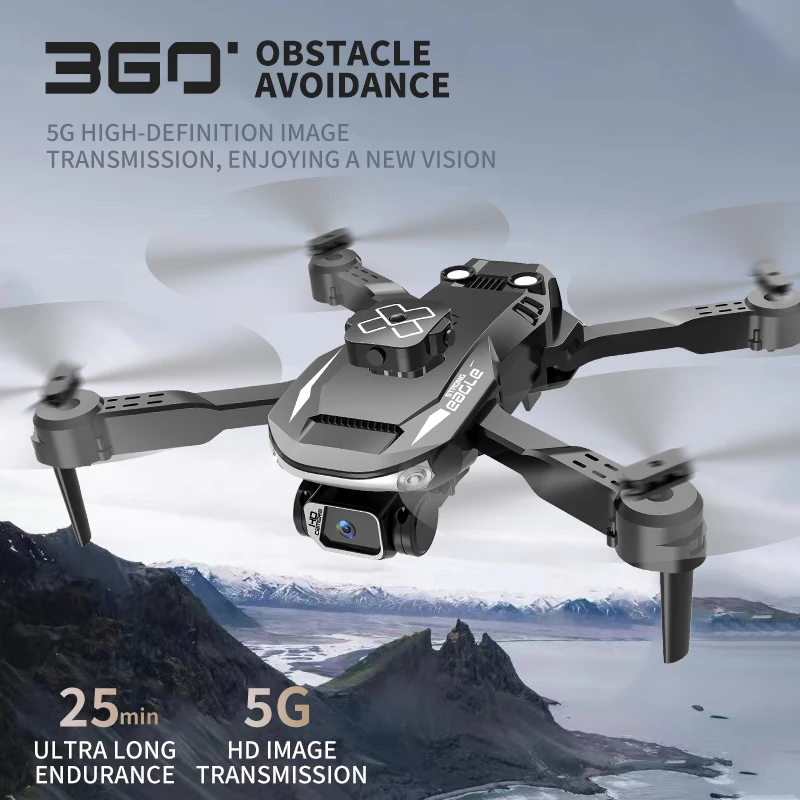 

New S165 Max 360° Obstacle Avoidance Drone 8K/4K HD ESC Dual Camera Optical Flow Positioning 5G 25min Folding Quadcopter Gift