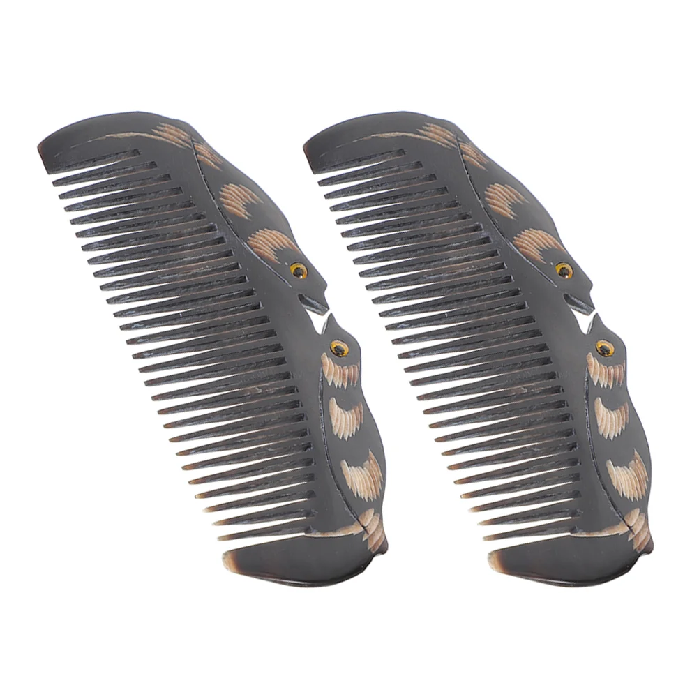 2 шт. массажная расческа с рогом для волос мужчин массажер кожи головы расчески