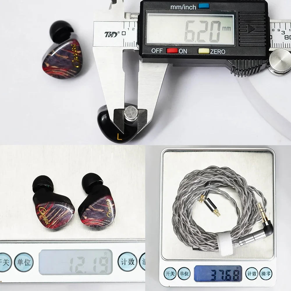 Фото MYER-AUDIO CKLVX D62 2DD + 6BA Гибридные драйверы Наушники-вкладыши со сменным L-образным кабелем 3,5 мм + 4,4 мм №5