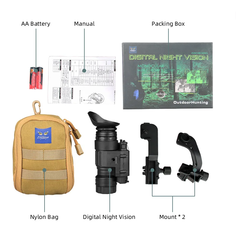 EAGLEEYE тактическая охотничья PVS-14 Ночное видение прицел монокулярный прибор очки