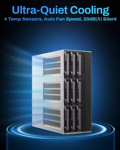 Корпус для жесткого диска TERRAMASTER D9-320, 9 отсеков, USB 3.2 Gen2, 10 Гбит/с, Type-C, внешний жесткий диск, независимое управление питанием (без дисплея)