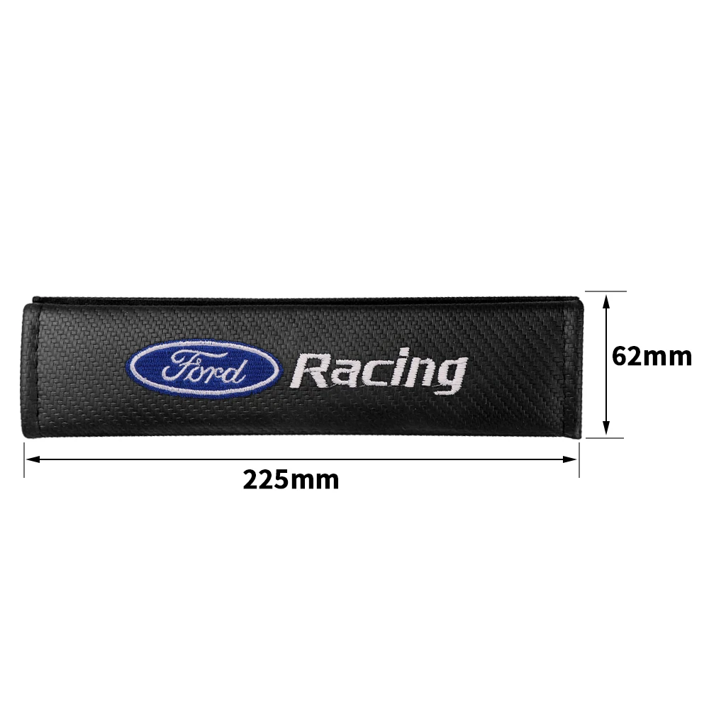 Фото 2 шт. накладки на ремни безопасности из карбона для Ford Mustang, Focus, Fiesta, Shelby, Kuga, Mondeo, S-Max, Ranger, Edge, ST №3