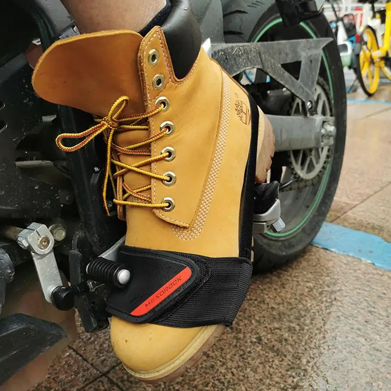 

Универсальные противоскользящие мотоциклетные износостойкие защитные ботинки для переключения передач защита для велосипедных водителе...
