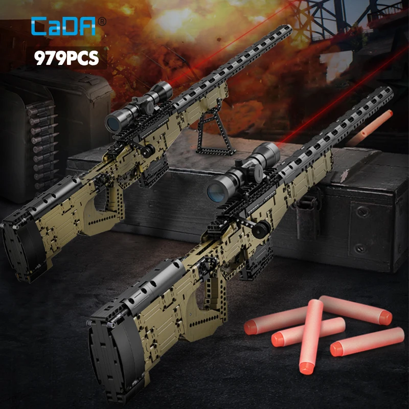 

SWAT Military WW2 Weapon 98K Desert Eagle Submachine Models Building Blocks Compatible For Pistol GUN Blocks Toys