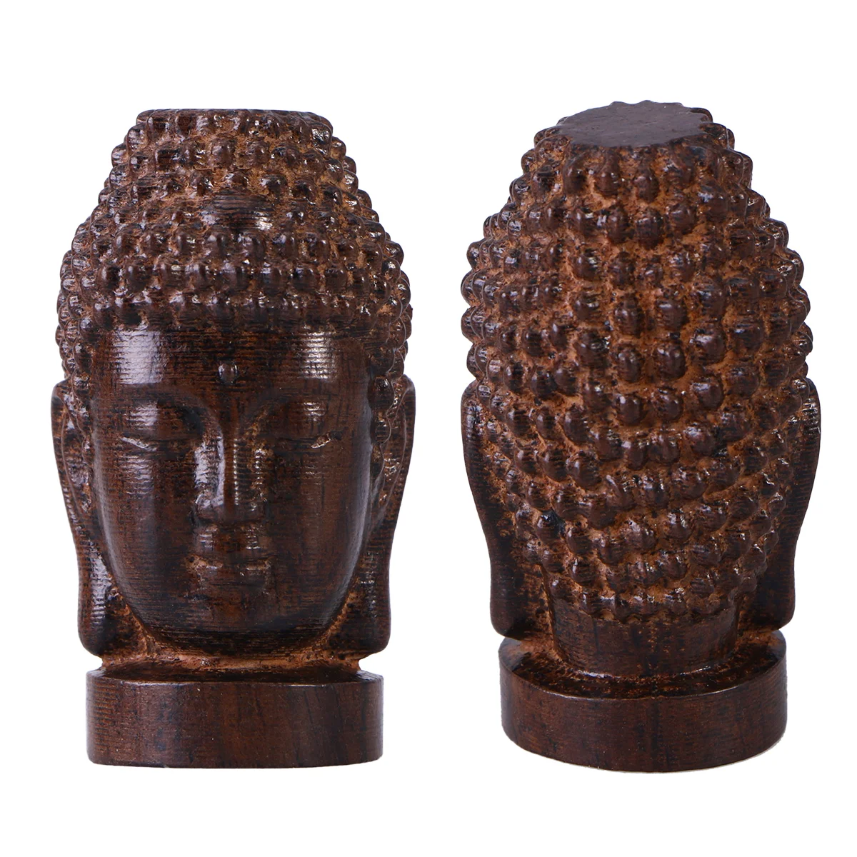 

Statue Shakyamuni Decorations Wooden Sakyamuni Head Figurine Home Vintage Meditation Miniature Buddhism Ornaments Religious