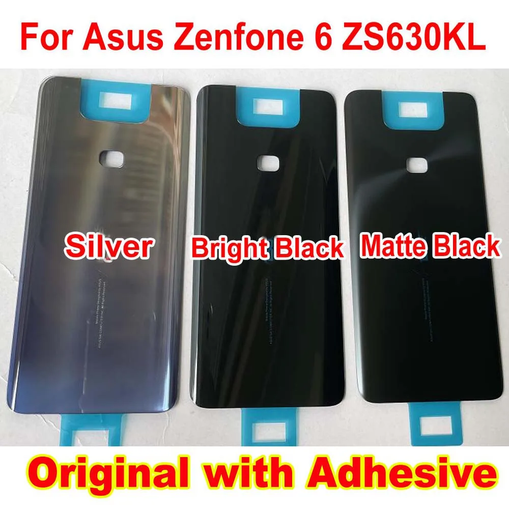 

Оригинальная новая стеклянная задняя крышка батарейного отсека задняя крышка корпуса для Asus Zenfone 6 ZS630KL крышка телефона с клейкой лентой Зам...