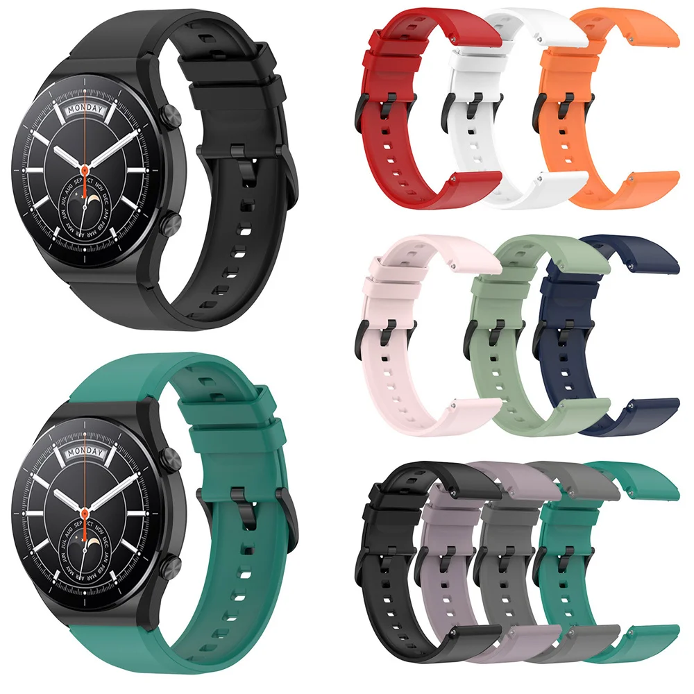 

22mm Silicone Strap 130mm+93mmSports Band 5.5-8.7" Wristband For MI Watch S1 / Sport For Garmin Venu 2/Huami Amazfit GTR 3