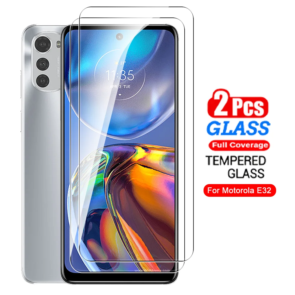 

2 шт., Защитное стекло для Motorola Moto E32 E32s 4G, 6,5 дюйма