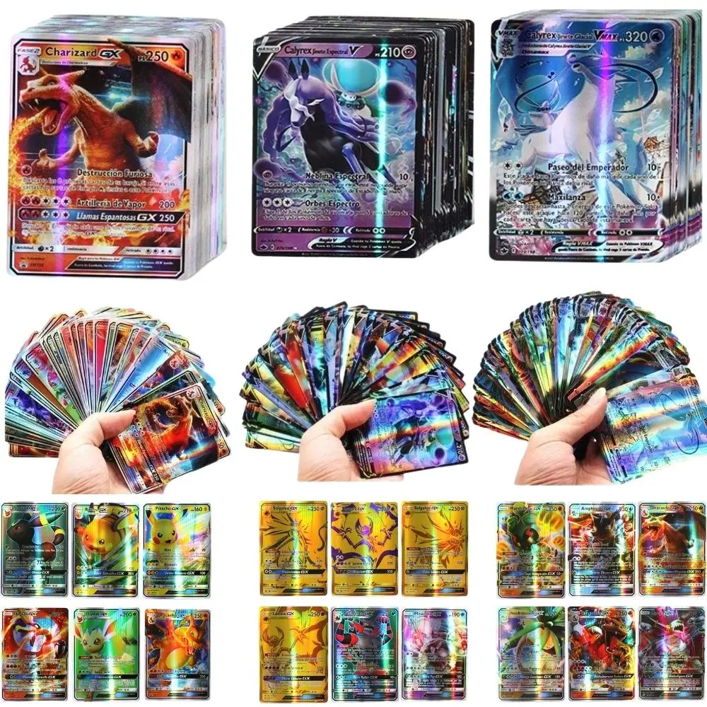 

NEW Pokemon Cards Anime Shining Spanish Pokemon Cards Game V GX VMAX TAG TEAM Battle Carte Trading Kids Toys Gift