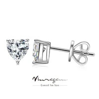 vinregem 925 sterling silver heart moissanite pass test diamond stud earrings fine jewelry for women anniversary gift wholesale