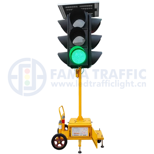 

High Quality IP65 Waterproof LED Solar Traffic Signal Light Moveable Four-side LED Solar Traffic Light