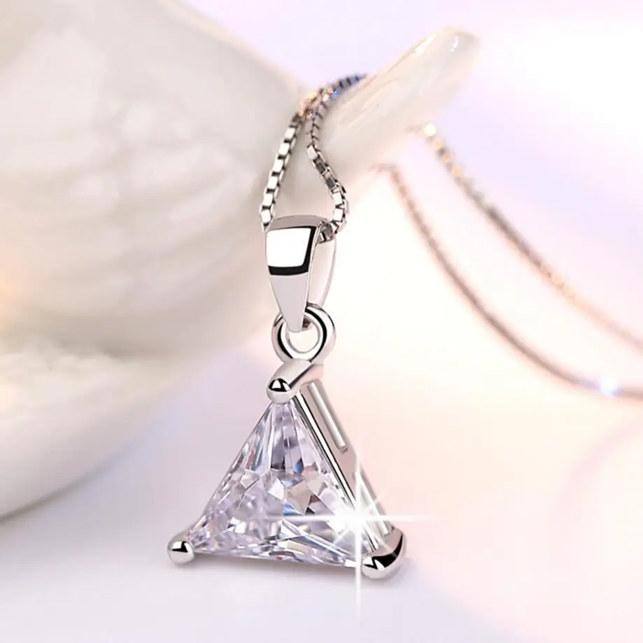 

Certified Princess Cut Moissanite Necklace 2CT Lab Created Diamond Pendant Necklace Solid S925 Silver Moissanite Wedding Jewelry