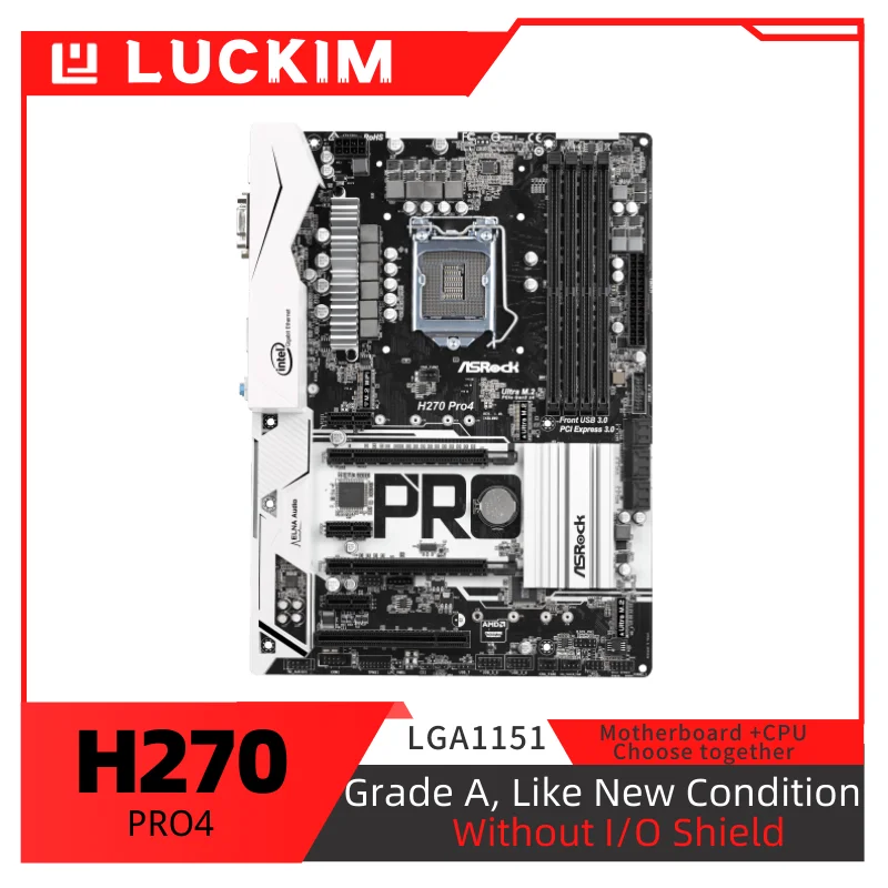

Refurbished H270 PRO4 Motherboard LGA1151 DDR4 Supports 7th and 6th Generation i7 / i5 / i3 / Pentium