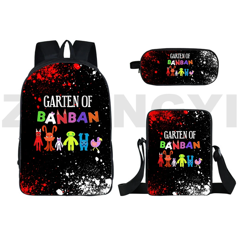 3 шт./компл. Garten of BanBan 2 Рюкзаки с принтом Мужские крутые красивые стильные