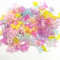 new 50pcs letter suspension clasp shape acrylic bead loose spacer beads for jewelry makeing diy handmade bracelet accessories