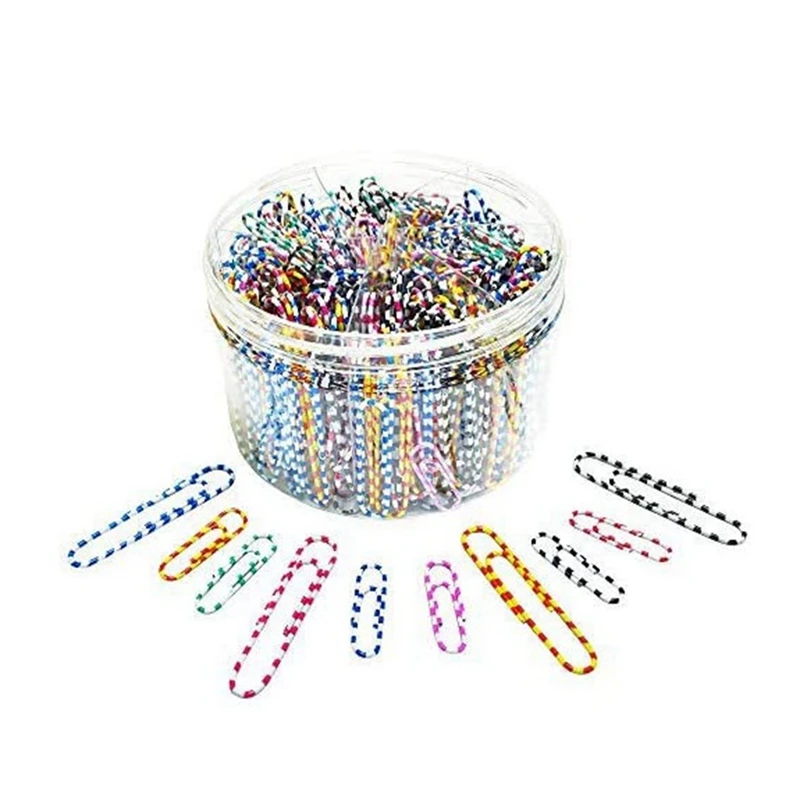 

430 PCS Paper Clips, Striped Colored Paper Clips, Colored Paper Clips For Home, School, Office Document Organizing